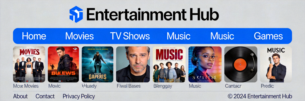 Tampilan antarmuka umum sebuah platform hiburan online dengan navigasi yang jelas